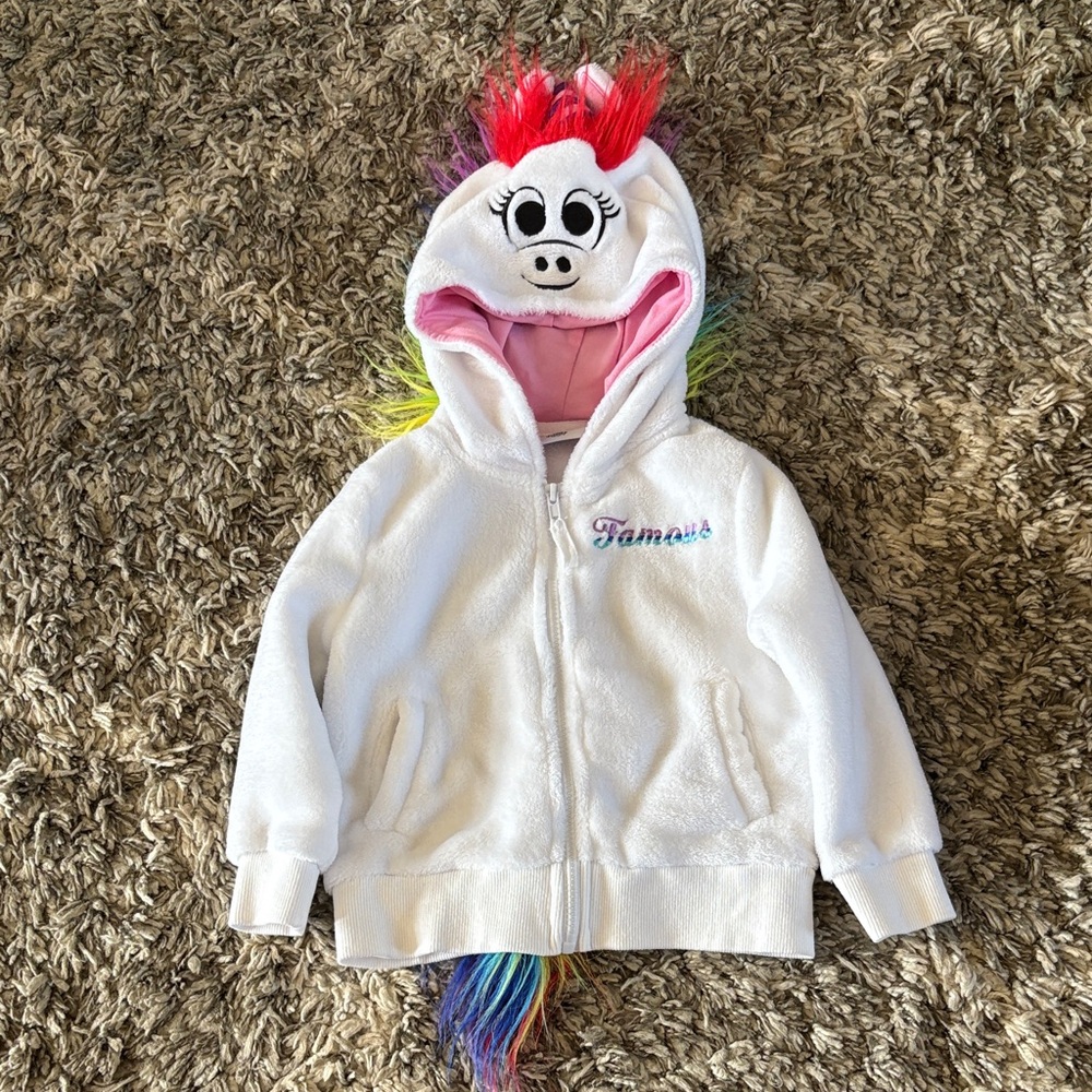 NWOT Disney Unicorn Zip Up Hoodie